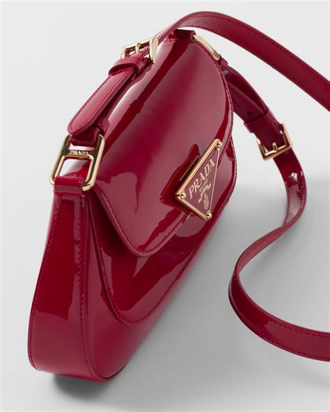 red prada bag patent leather|cherry red Prada bag.